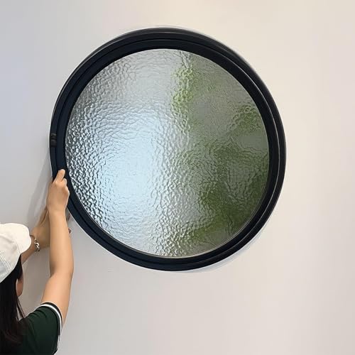 KAXLDHH Rundfenster Mit Griff, 360° Drehbares Rundfenster Aus Gehärtetem Glas, Ersatz-Lüftungsfenster Mit Aluminiumrahmen, Bullauge Für Bad, Wohnzimmer Zimmer, Küche(Water Ripple Black,100cm/39.4in) KAXLDHH Rundfenster Mit Griff, 360° Drehbares Rundfenster Aus Gehärtetem Glas, Ersatz-Lüftungsfenster Mit Aluminiumrahmen, Bullauge Für Bad, Wohnzimmer Zimmer, Küche(Water Ripple Black,100cm/39.4in) von KAXLDHH