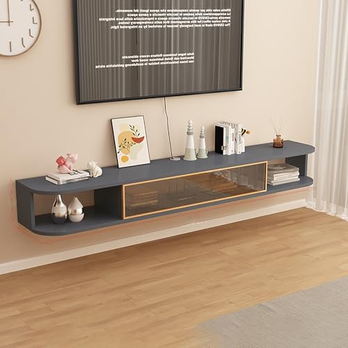 KAXLDHH Schwebender TV-Ständer, TV Schrank, Fernsehschrank Für Wohnzimmer, Fernsehtisch Medienkonsole Für Schlafzimmer Und Wohnzimmer(Gray,140x24x20cm) von KAXLDHH