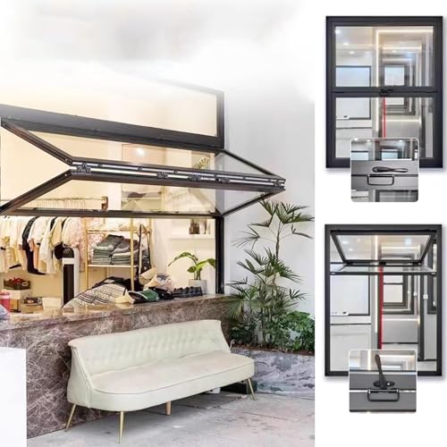 KAXLDHH Vertikales Schiebefenster Mit Feststellgriff, Aluminium-Schaufenster Für Wohnmobile, Vertikale Hebeschiebefenster, Verstärkte Faltschiebefenster Mit Feststellgriff(28x50in/71x127cm) von KAXLDHH
