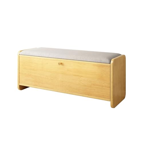 Schuhschrank Aus Holz Mit Ausklappbarer Schublade, Schuhregal Mit Sitzfläche, Schuhbank Mit Stauraum, Sitzbank Mit Gepolsterter Sitzfläche Für Eingangsbereich, Wohnzimmer, Veranda(Natural,60x30x46cm) Schuhschrank Aus Holz Mit Ausklappbarer Schublade, Schuhregal Mit Sitzfläche, Schuhbank Mit Stauraum, Sitzbank Mit Gepolsterter Sitzfläche Für Eingangsbereich, Wohnzimmer, Veranda(Natural,60x30x46cm) von KAXLDHH