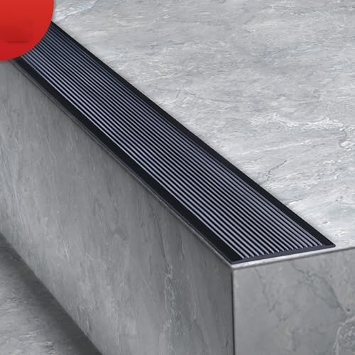 Selbstklebend Anti-Rutsch Treppen-Kantenschutz, Flexible PVC-Treppenkantenprofil, Trittkantenschutz Aus Gummi, Winkelprofil Für Treppenstufen Im Innen- Und Außenbereich(Nero,6x100cm) von KAXLDHH