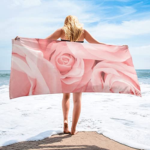 Mikrofaser Handtuch Rosa Rosen 70x150 cm, 3D Strandtuch Romantisches Thema Leicht Sauna Badetuch Schnelltrocknend Handtücher Sandfreies Strandhandtuch für Kinder und Herren und Damen Mikrofaser Handtuch Rosa Rosen 70x150 cm, 3D Strandtuch Romantisches Thema Leicht Sauna Badetuch Schnelltrocknend Handtücher Sandfreies Strandhandtuch für Kinder und Herren und Damen von KAYAMU