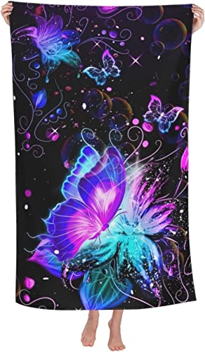 Mikrofaser Handtuch Schmetterling 70x150 cm, 3D Strandtuch Irisierend Badetuch Schnelltrocknend Handtücher Strandhandtuch für Kinder und Herren und Damen Mikrofaser Handtuch Schmetterling 70x150 cm, 3D Strandtuch Irisierend Badetuch Schnelltrocknend Handtücher Strandhandtuch für Kinder und Herren und Damen von KAYAMU