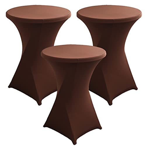 KAYBTNT 3er Set Stretch Stehtisch Hussen - Bistrotische Stehtischhussen Ø 60/80 cm, Pflegeleicht Abwischbar Schnelltrocknend, Hochwertige Tischhussen für Stehtische,Kaffee,80cm/32inch von KAYBTNT