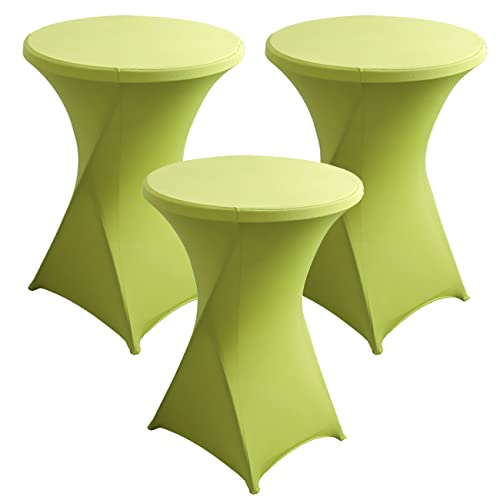 KAYBTNT 3er Set Stretch Stehtisch Hussen Ø 60/80 cm - Bistrotische Stehtischhussen, Pflegeleicht Abwischbar Schnelltrocknend, Hochwertige Tischhussen für Stehtische,Light Green,80cm/32inch KAYBTNT 3er Set Stretch Stehtisch Hussen Ø 60/80 cm - Bistrotische Stehtischhussen, Pflegeleicht Abwischbar Schnelltrocknend, Hochwertige Tischhussen für Stehtische,Light Green,80cm/32inch von KAYBTNT