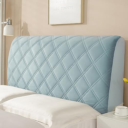 KAYBTNT Bett Kopfteil Bezug, Weicher Stretch Bed Headboard Cover, Staubdicht Waschbar Bettkopfteil Husse, Universell Verdicken Kopfteilbezug überzug für Full Twin Queen King,Blau,160cm von KAYBTNT