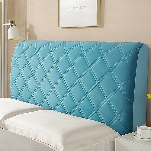 KAYBTNT Bett Kopfteil Bezug, Weicher Stretch Bed Headboard Cover, Staubdicht Waschbar Bettkopfteil Husse, Universell Verdicken Kopfteilbezug überzug für Full Twin Queen King,Blue 2,180cm von KAYBTNT