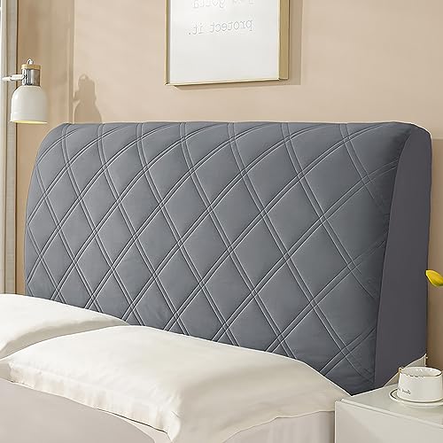 KAYBTNT Bett Kopfteil Bezug, Weicher Stretch Bed Headboard Cover, Staubdicht Waschbar Bettkopfteil Husse, Universell Verdicken Kopfteilbezug überzug für Full Twin Queen King,Dark Gray,160cm von KAYBTNT