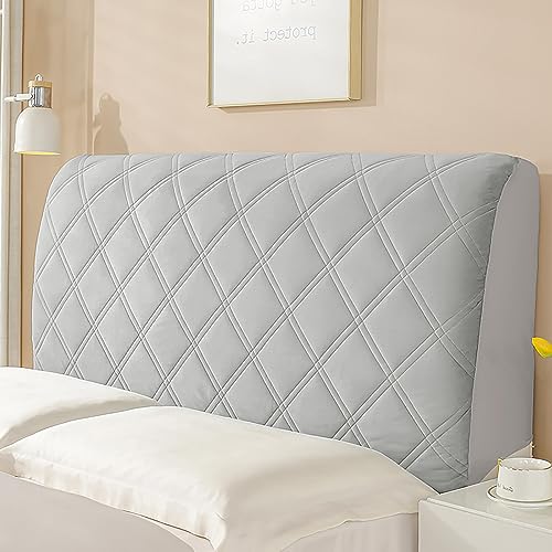 KAYBTNT Bett Kopfteil Bezug, Weicher Stretch Bed Headboard Cover, Staubdicht Waschbar Bettkopfteil Husse, Universell Verdicken Kopfteilbezug überzug für Full Twin Queen King,Grau,120cm von KAYBTNT