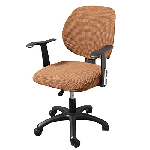 KAYBTNT Bürostuhl Bezug, Waschbarer Stretch Spandex Stuhlhussen Bürostuhl Husse, Hochwertige Weich Pflegeleicht Office Chair Cover, Universal rutschfest Büro-Stuhl überzüge,Kaffee KAYBTNT Bürostuhl Bezug, Waschbarer Stretch Spandex Stuhlhussen Bürostuhl Husse, Hochwertige Weich Pflegeleicht Office Chair Cover, Universal rutschfest Büro-Stuhl überzüge,Kaffee von KAYBTNT