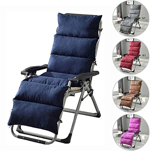 KAYBTNT Gartenliege Auflage - Extra Dicke 12 cm Liegenauflage - Bequeme Sonnenliege Auflage - Robust Deckchair Auflagen - Anti-Rutsch Liegestuhl Auflage für Outdoor Terrasse,Blau,175x50x12cm von KAYBTNT