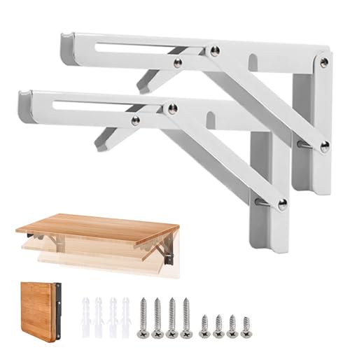 KAYBTNT Klappkonsole Schwerlast, Klappscharnier Edelstahl Wandkonsole, Wandhalterung Regal Schwerlastkonsole, Regalhalterung Schwerlast für Bänke und Regale, Max: 150KG,Weiß,400mm/2 Pcs KAYBTNT Klappkonsole Schwerlast, Klappscharnier Edelstahl Wandkonsole, Wandhalterung Regal Schwerlastkonsole, Regalhalterung Schwerlast für Bänke und Regale, Max: 150KG,Weiß,400mm/2 Pcs von KAYBTNT