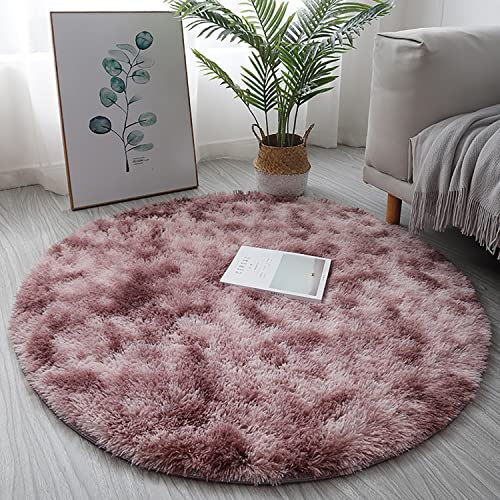 KAYBTNT Runder Teppich, Super Weich Flauschig Shaggy Wohnzimmer-Teppich, Waschbar rutschfest Hochflor Teppich, Carpet für Schlafzimmer Living Room Jugendzimmer Kinderzimmer,Dark pink,180cm/71inch KAYBTNT Runder Teppich, Super Weich Flauschig Shaggy Wohnzimmer-Teppich, Waschbar rutschfest Hochflor Teppich, Carpet für Schlafzimmer Living Room Jugendzimmer Kinderzimmer,Dark pink,180cm/71inch von KAYBTNT