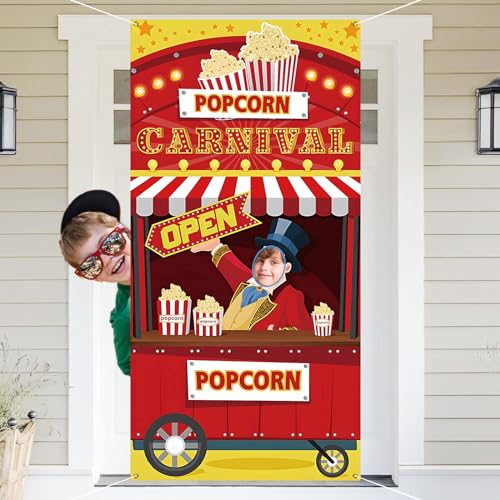 KAYEF 1 Stück Zirkus, Zirkus Foto Requisite Banner, Karneval Dekoration Hintergrund Zirkus Hintergrund, Zirkus Party Dekoration, geeignet für Zirkus Party Karneval Dekoration von KAYEF