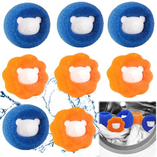 KAYEF 8-teiliger Waschmaschinen-Haarfänger, Tierhaarentferner zum Entfernen von Tierhaaren und Sammeln von Hunde-/Flusen-/Katzenhaaren in der Waschmaschine von KAYEF