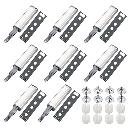 KAYEF Drucktüröffner 8 Stück Push to Open Türöffner Magnetschnäpper Schrank Federschnäpper Softclose Türdämpfer Magnetische Türschnäpper für Schränke Türen Sideboards Möbel Schubladen Schranktür von KAYEF