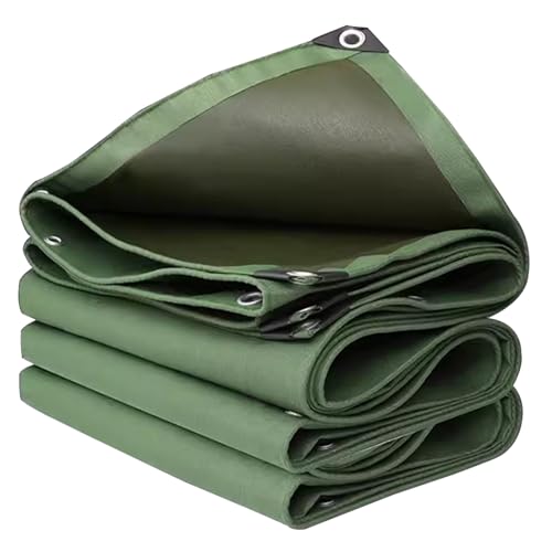 wasserdichte, robuste Plane, 1x1.5m 1.2x1.5m 1.5x2m 2x4m 3x4m 4x6m Segeltuch, Faltbare Plane, Gartenmöbel, Wohnwagen, Auto, Bodendecker mit Ösen (grün) (1.5X2m) von KAYLVA