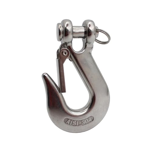1/4 5/16 3/8 1/2 zoll 1000 1500 2000 3000LBS Heavy Duty Edelstahl 304 Hoist Fracht Hebe Klaue Haken Latch(3 to 8 inch) von KAYPBWQMG