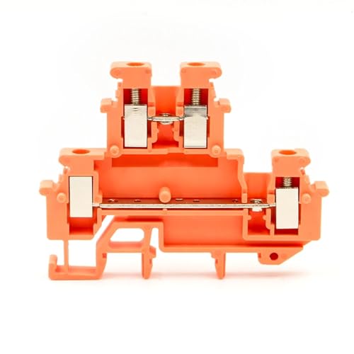 10 Stücke MBKKB-2.5 DIN Rail Terminal Block Dual Level Schraubanschluss Hohe Zuverlässigkeit Elektrischer Leiter(MBKKB-2.5-ORANGE) von KAYPBWQMG
