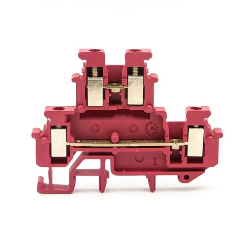10 Stücke MBKKB-2.5 DIN Rail Terminal Block Dual Level Schraubanschluss Hohe Zuverlässigkeit Elektrischer Leiter(MBKKB-2.5-RED) von KAYPBWQMG