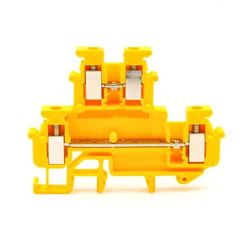 10 Stücke MBKKB-2.5 DIN Rail Terminal Block Dual Level Schraubanschluss Hohe Zuverlässigkeit Elektrischer Leiter(MBKKB-2.5-YELLOW) von KAYPBWQMG