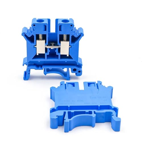 10Pcs UK 6N DIN Rail Terminal Block Hohe Strom 57A Schraube Verbindung Elektrische Leiter(UK-6N-10PCS-BLUE) von KAYPBWQMG