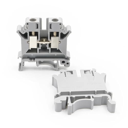 10Pcs UK 6N DIN Rail Terminal Block Hohe Strom 57A Schraube Verbindung Elektrische Leiter(UK-6N-10PCS-GRAY) von KAYPBWQMG