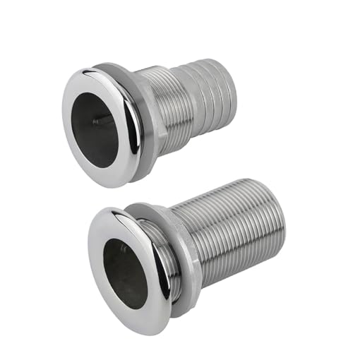 1Pcs 1/2 zoll 3/4 zoll 1 zoll Hardware Zubehör Boot Fitting Schlauch Edelstahl Volle Hälfte Thru Hull(Full Type C) von KAYPBWQMG