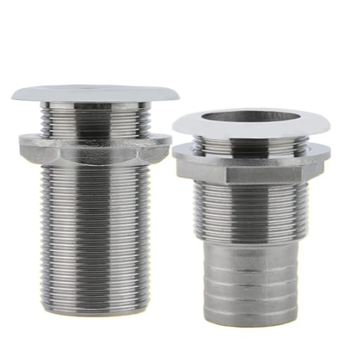 1Pcs 1-1/4 zoll 1-1/2 zoll Hardware Boot Zubehör Fitting Schlauch Edelstahl Volle Hälfte Thru Hull mit Schlauch(Half Type B) von KAYPBWQMG