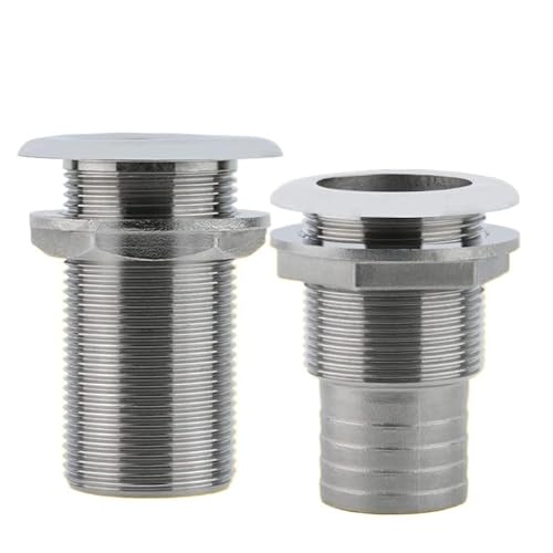 1Pcs 2 zoll Hardware Boot Zubehör Thru Hull Fitting Schlauch Edelstahl Volle Hälfte Thru Hull mit Schlauch(Half 2 inch) von KAYPBWQMG