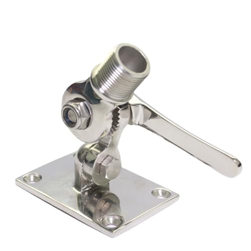 1Pcs Einstellbare Basis Halterung for Boote Yacht 92mm Vhf 1 zoll Antenne Edelstahl(With Screws) von KAYPBWQMG