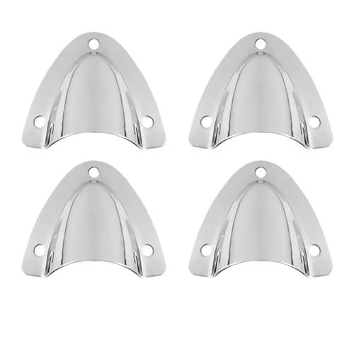 4PCS Edelstahl Clam Shell Boot Vent Schlauch Kabel Clam-shell Abdeckung Yacht Schiff Zubehör Hardware(55x63mm x 4pcs) von KAYPBWQMG