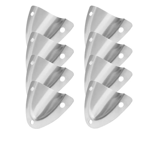 8 STÜCKE Edelstahl Clam Shell Boot Vent Schlauch Kabel Clam-shell Abdeckung Yacht Schiff Zubehör Hardware(45x40mm x 8pcs) von KAYPBWQMG
