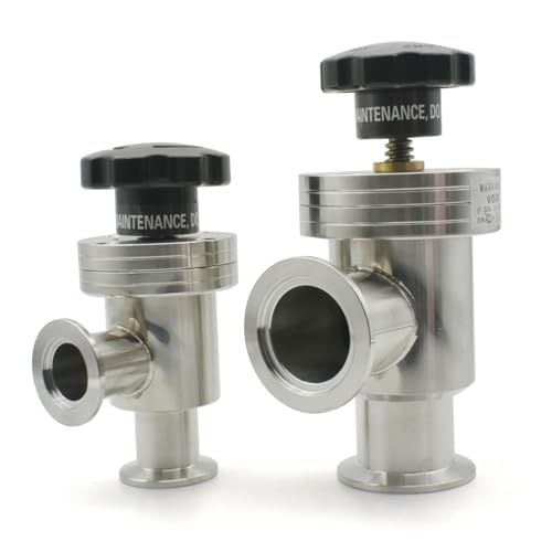 Manuelles Vakuum-Klappenventil vom Typ L aus Edelstahl KF16 KF25 KF40 KF50 Vakuum-Klappenventil Gassicherheitsventil(KF-40) von KAYPBWQMG