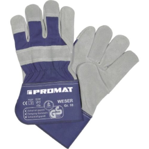 Safeline Promat Handschuhe Weser Gr.10 Rindspaltleder SAFELINE PROMAT Stulpe gummiert von Kayser