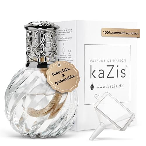 KAZIS® I Katalytische Lampe Twister I Duftlampe I Glas I XXL I 300 ml Inhalt I transparent von KAZIS