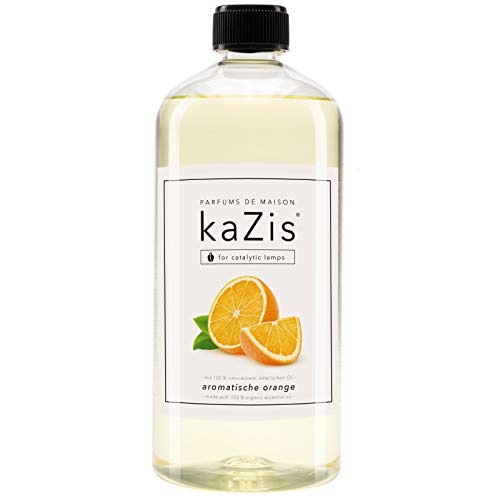 KAZIS® I Orange I 1 Liter I Für alle katalytischen Lampen I Parfums de Maison I 1000 ml I Raumduft von KAZIS