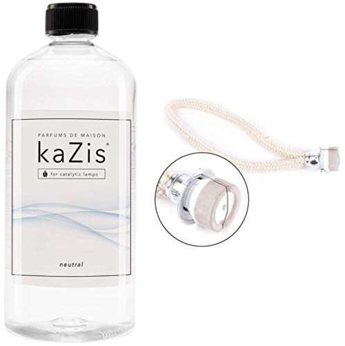 KAZIS® I 1 Liter Neutraler Duft + Brenner/Docht I Für Alle Katalytischen Lampen geeignet I Essenz I I 1000 ml von KAZIS