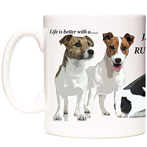 Jack Russell Tasse mit Aufschrift "Life is Better with a Jack Russell", Geschenk für Hundeliebhaber, Keramiktasse von KAZMUGZ