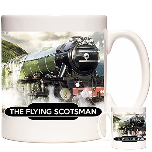 Kaffeetasse mit Dampfloken-Motiv, The Flying Scotsman. 325 ml Keramik-Geschenktasse Flying Scotsman Geschenk Flying Scotsman Steam Train Geschenk Kaffeetasse von KAZMUGZ