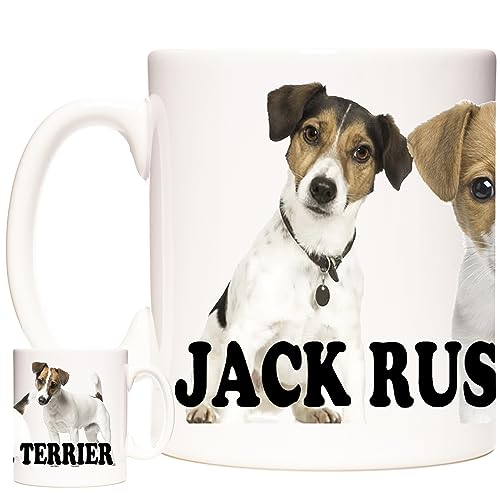 Jack Russel Tasse für Tee, Kaffee oder heiße Schokolade Jack Russell Fototasse 325 ml Keramiktasse Hundebild Geschenktasse von KAZMUGZ