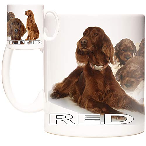 Tasse mit rotem Setter-Motiv, schöne Bilder von roten Setter Hunden schmücken diese Geschenktasse, die ein schönes Geschenk für Menschen ist, die ihr Leben mit diesen wunderbaren Stammbändern teilen. von KAZMUGZ