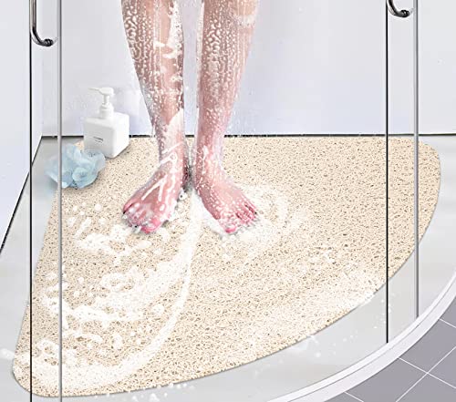 Duschmatte rutschfest, 40x60 cm,Luffa Massage Duschmatten, Badewannenmatte Duschmatte mit Anti-rutsch Sicherheit, Durchlässige Badematte, für Badewanne und Nassbereiche (Beige, 60 x 60 cm) von KAZOLEN