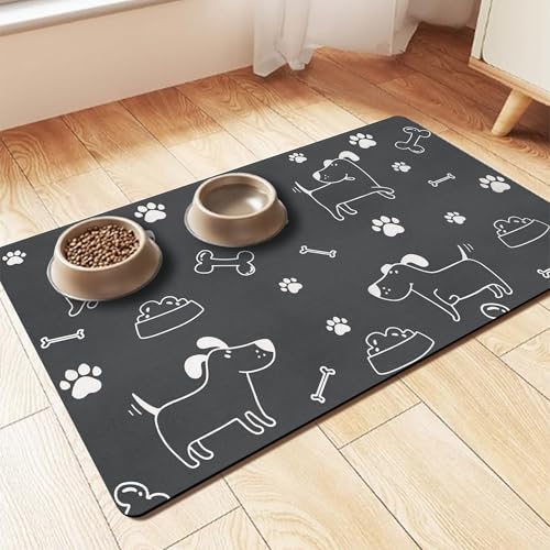 Hundefuttermatte saugfähig: Katzenfuttermatte - 43 x 75 cm Hundematte für Näpfe - rutschfeste Haustierfuttermatten für Böden rutschfeste Gummimatte graue Haustiermatten für Näpfe abwischbar Hundefuttermatte saugfähig: Katzenfuttermatte - 43 x 75 cm Hundematte für Näpfe - rutschfeste Haustierfuttermatten für Böden rutschfeste Gummimatte graue Haustiermatten für Näpfe abwischbar von KAZOLEN