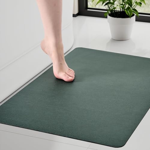 KAZOLEN Badematte rutschfest Waschbar Badteppich, 43 x 70 cm Super Saugfähig Badematte Weich Badezimmerteppich Dünne Badvorleger für Dusche, Badezimmer, Badewanne, WC von KAZOLEN