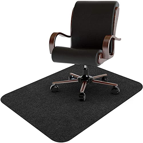 KAZOLEN Bodenschutzmatte für Hartböden, Bürostuhlunterlage, Bodenmatte Stuhlunterlage, Mehrzweck-Stuhlteppich, Bodenschutzmatte für Laminat, Parkett, Fliesen (schwarz 90 x 120 cm) von KAZOLEN