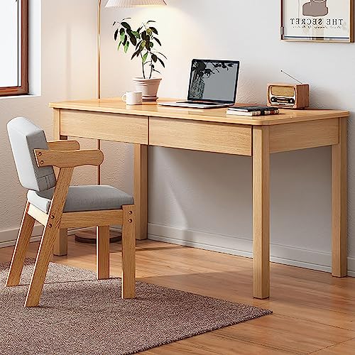 KAZUP Moderner Computertisch mit 2 Schubladen, Home-Office-Schreibtisch, Arbeitsstation, Lerntisch für kleinen Raum, PC-Arbeitstisch aus Massivholz für die Arbeit von zu Hause aus (80 x 50 x 75 cm von KAZUP