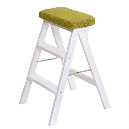Klappbarer tragbarer Leiter-Tritthocker, Hochstuhl, Holzleiter, Treppenhaus, Regal, Trittleiter, Möbel, Holz, zusammenklappbar, verbreitert, multifunktional, für Küche, Büro, Zuhause, modern von KAZUP