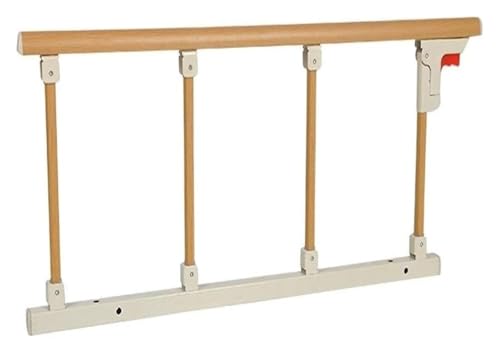 Bettgitter Sicherheitshilfe Griff Geländer Schutz for Senioren Erwachsene Krankenhaus Nachttisch Haltegriff Stoßstange(Wood 2,12cm) von KAnduo