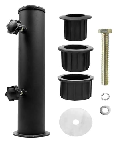 Ersatzteile for Sonnenschirmständer, Halterung for aus Edelstahl, Schirmhalter for den Außenbereich mit 3 PVC-Hüllen, for Gartenterrasse, Strandpool von KAnduo